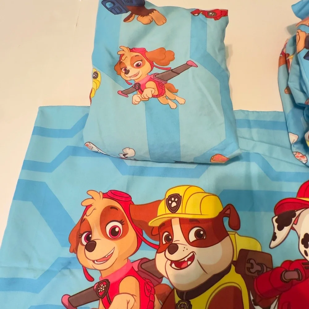 Nickelodeon Paw Patrol Blue 2 Twin Fitted Sheets and 1 Pillowcase Set 2016